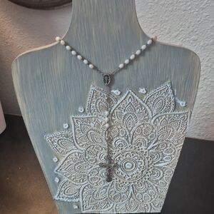 Vintage Rosary Silver and White From 60s